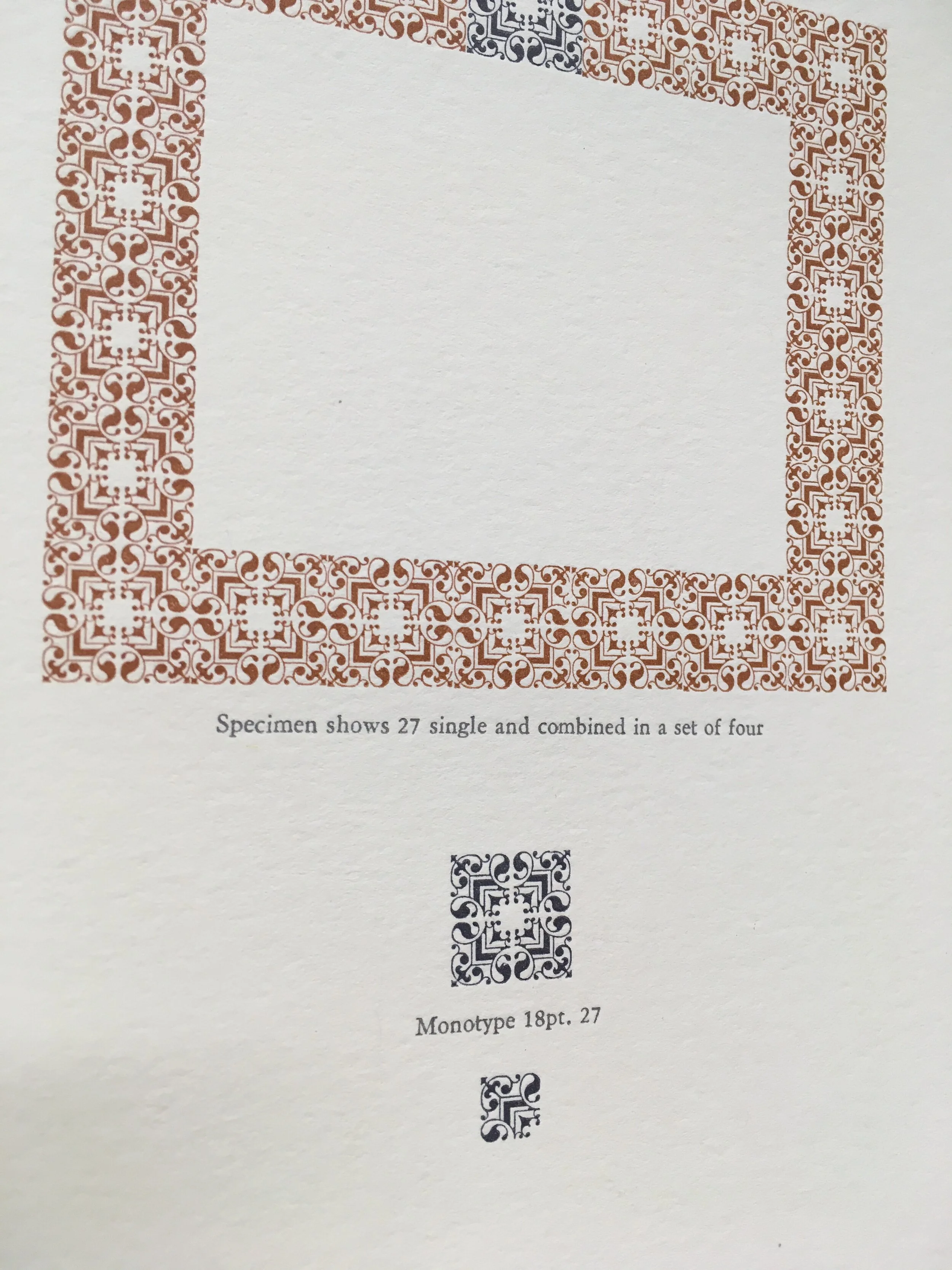 Monotype Ornament Prints — C.C. Stern Type Foundry